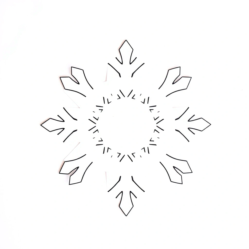 Szablon płatka śniegu do wycinania - Szablony - Światowy Dzień Śniegu