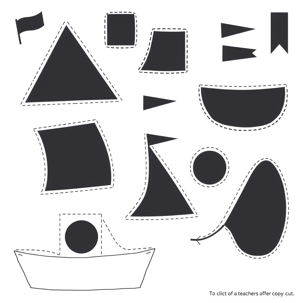 Szablony żagli i dekoracji do wydruku - Szablony - Dzień Marynarza