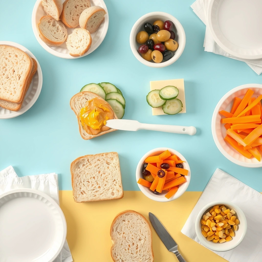 Zdjęcie składników — flat lay - Materiały - Dzień Marynarza