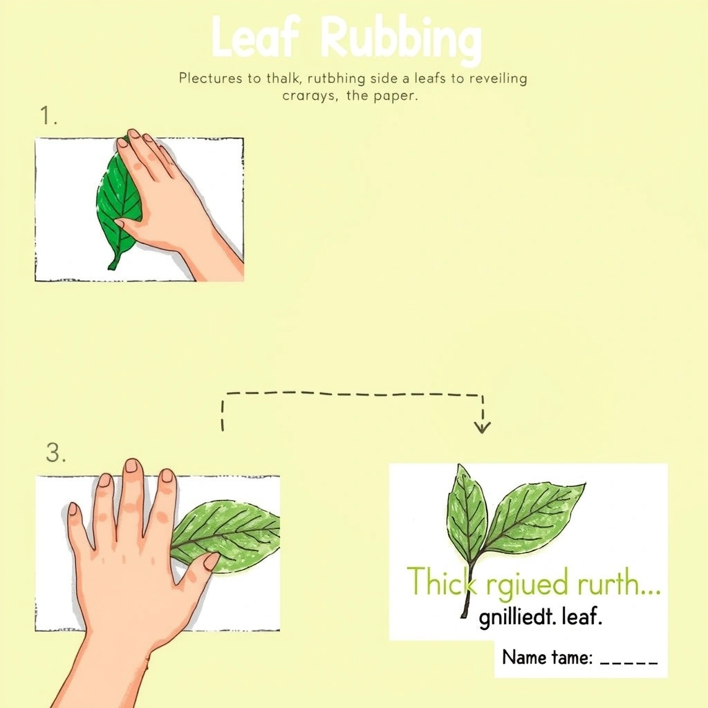 Instrukcja krok po kroku — Odbitka liścia (frottage) - Szablony - Dzień Książki