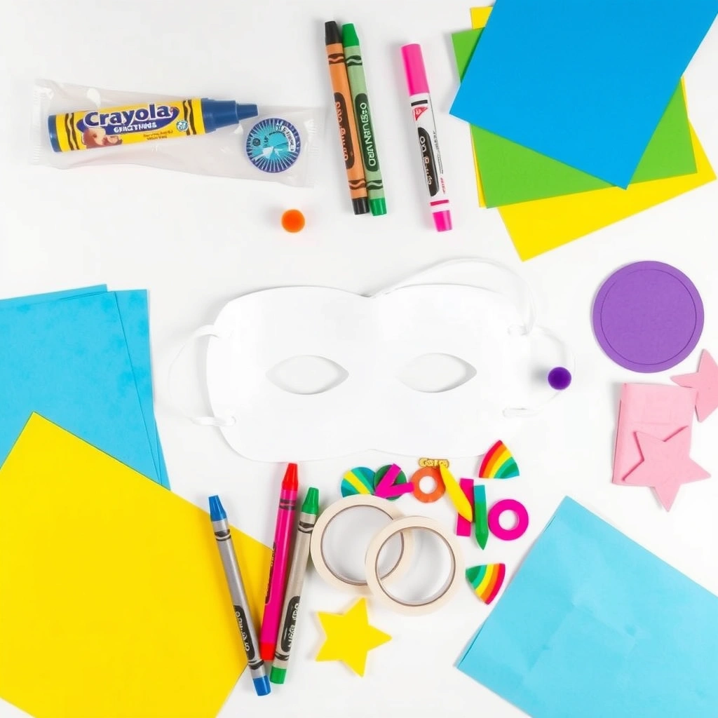 Zestaw materiałów — widok z góry - Materiały - Karnawał