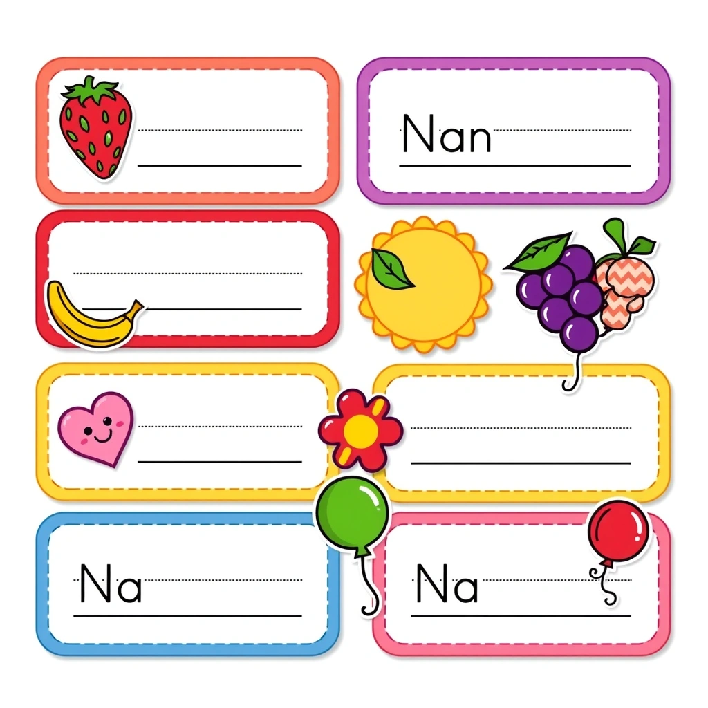 Szablony: Etykietki na talerzyki i podpisy - Szablony - Dzień Dziecka