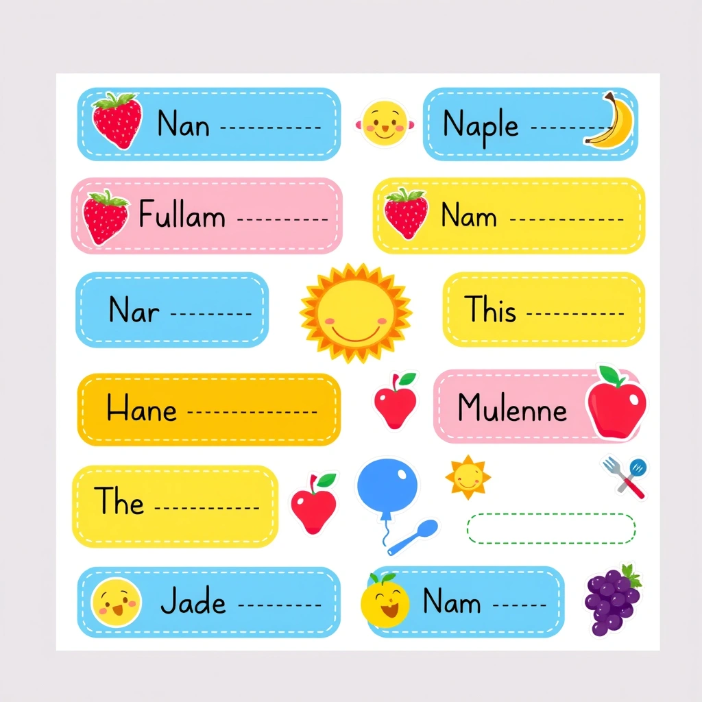 Szablony: Etykietki na talerzyki i podpisy - Szablony - Dzień Dziecka