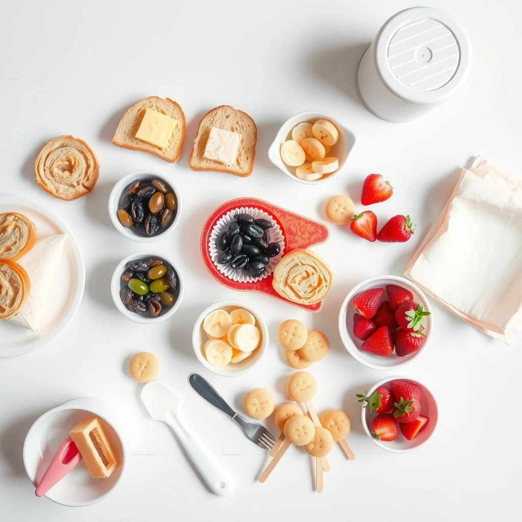 Flat lay — składniki i stanowisko - Materiały - Dzień Żyrafy