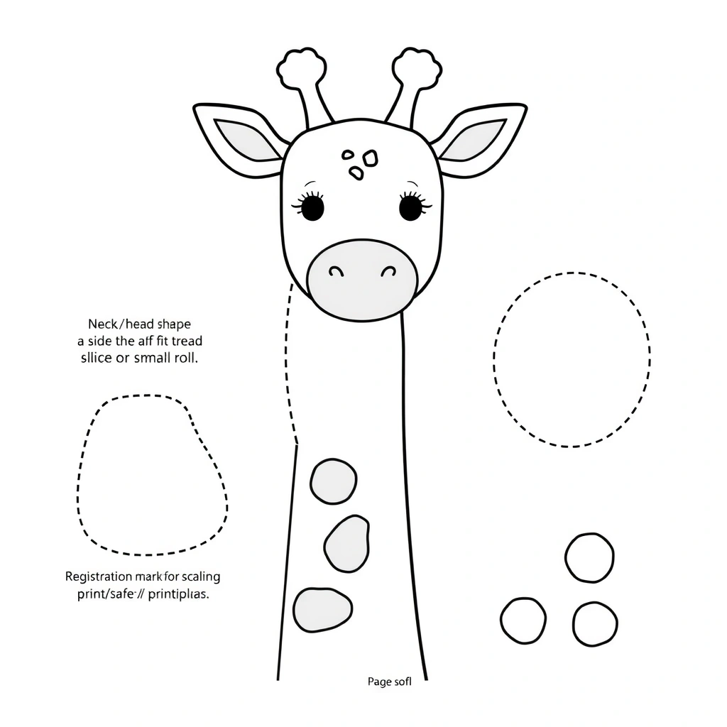 Szablony do wycięcia — szyja i głowa z sera - Szablony - Dzień Żyrafy