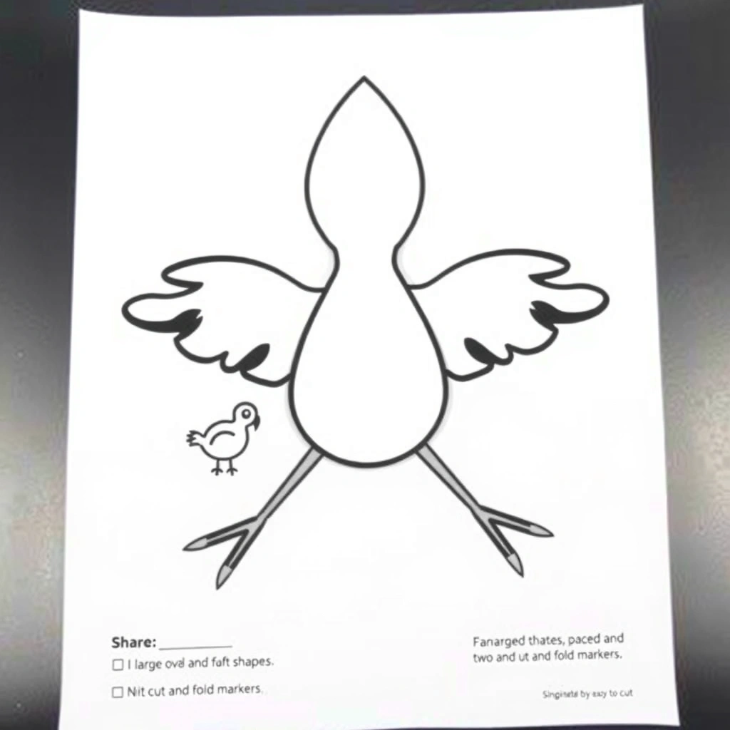 Szablon — ciało i skrzydła - Szablony - Dzień Bociana Białego