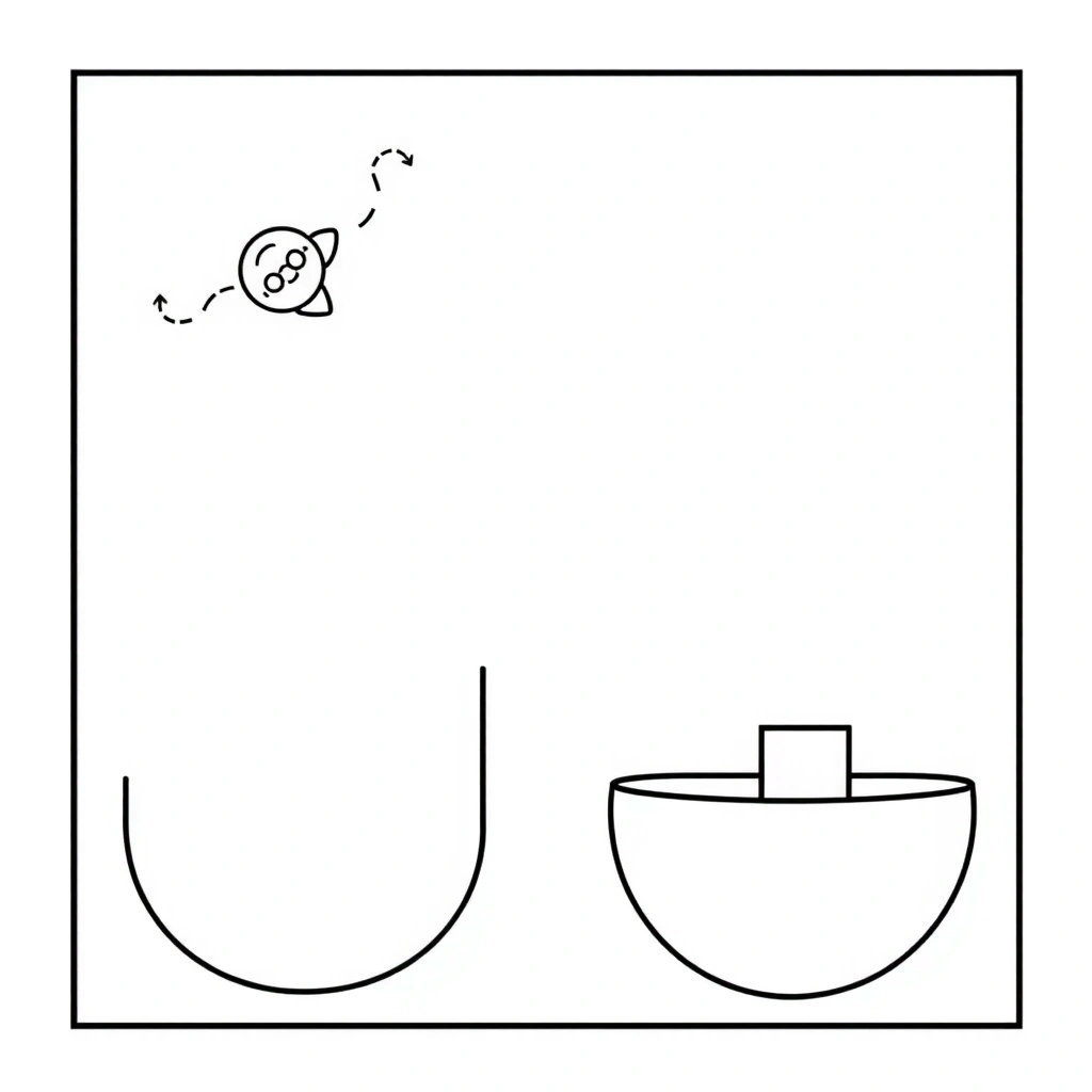 Matka eksperymentu — szablon do druku (Pływa / Tonie) - Szablony - Dzień Czerwonego Kapturka