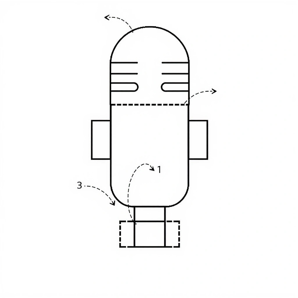 Szablon papierowego mikrofonu - Szablony - Dzień Radia (kwiecień)