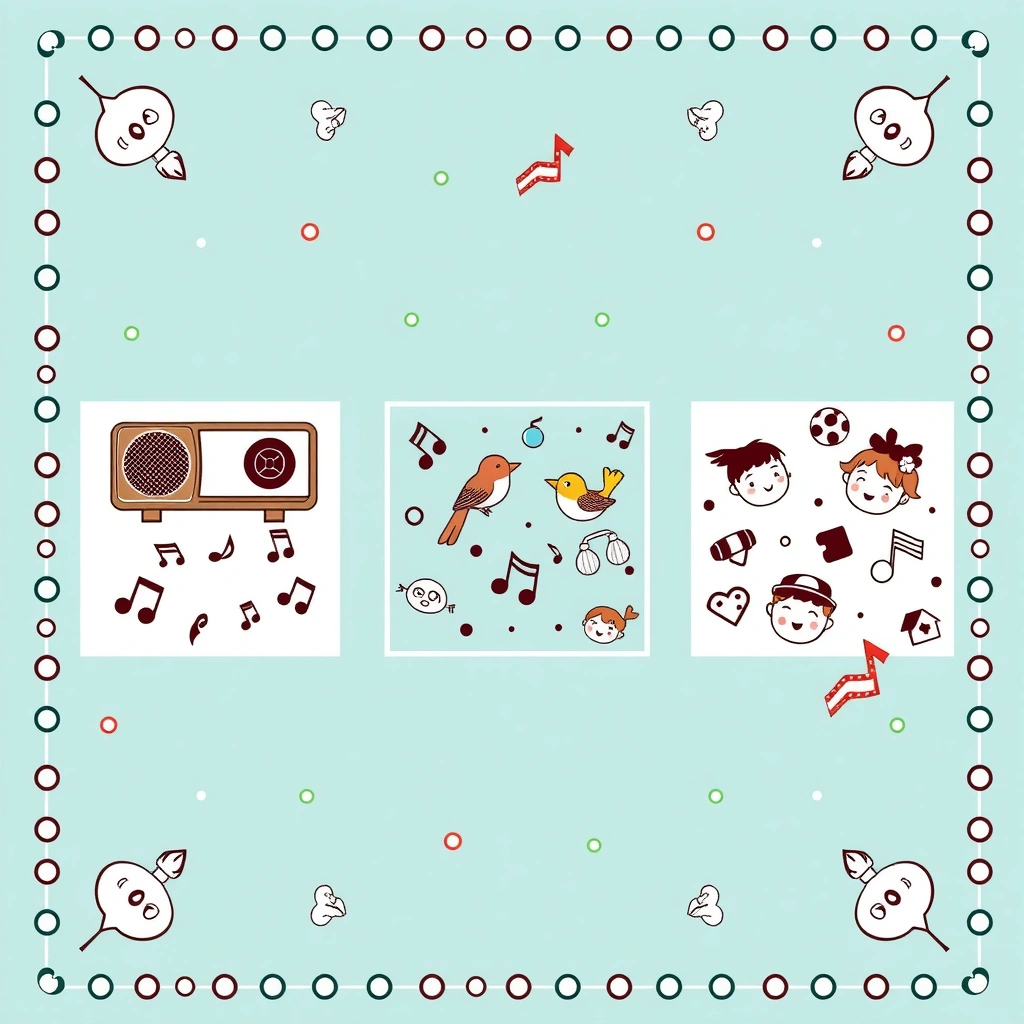 Szablony apaszek / chusteczek - Szablony - Dzień Radia (kwiecień)