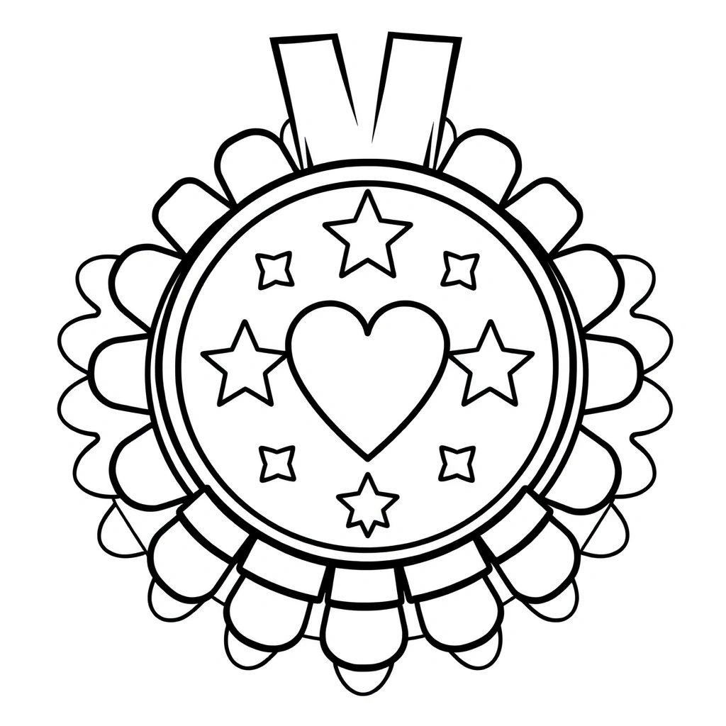 Kolorowanka: medal do ozdabiania - Kolorowanki - Dzień Mężczyzn