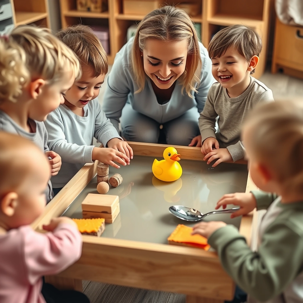 Scena zabawy sensorycznej: eksperyment pływalności - Materiały - Dzień Mężczyzn