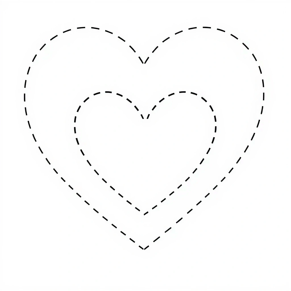 Szablon serduszka — wycinanka - Szablony - Dzień Ojca