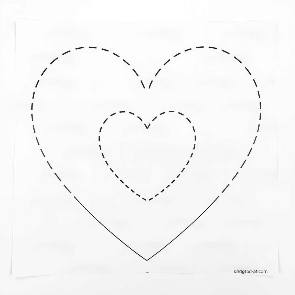 Szablon serduszka — wycinanka - Szablony - Dzień Ojca