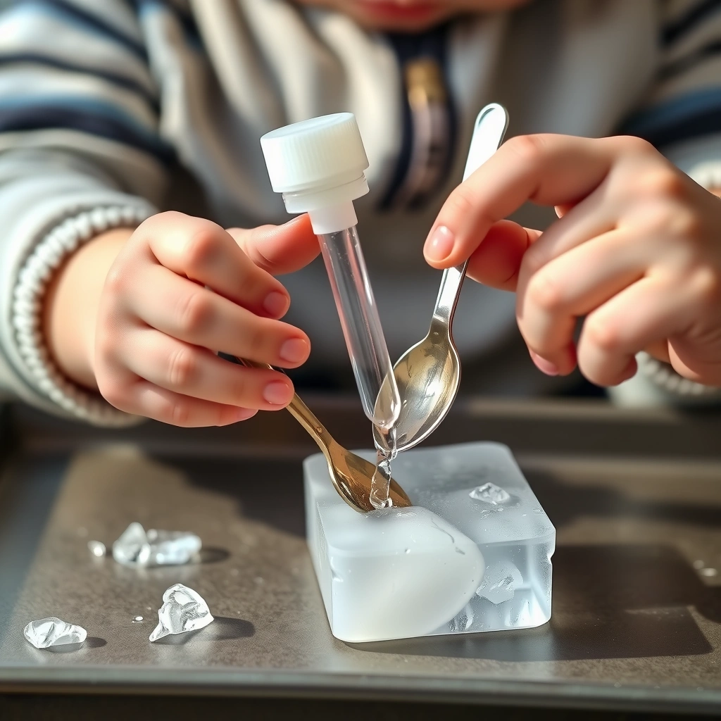 Ręce dzieci i opiekuna przy eksperymencie - Materiały - Mikołajki