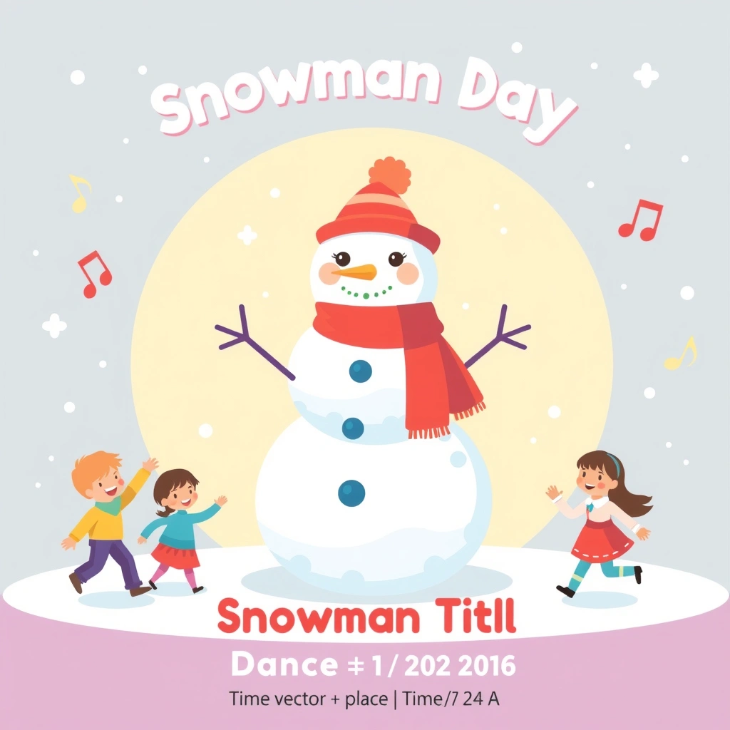 Plakat: Dzień Bałwana — zaproszenie na zajęcia - Materiały - Dzień Bałwana (grudzień)