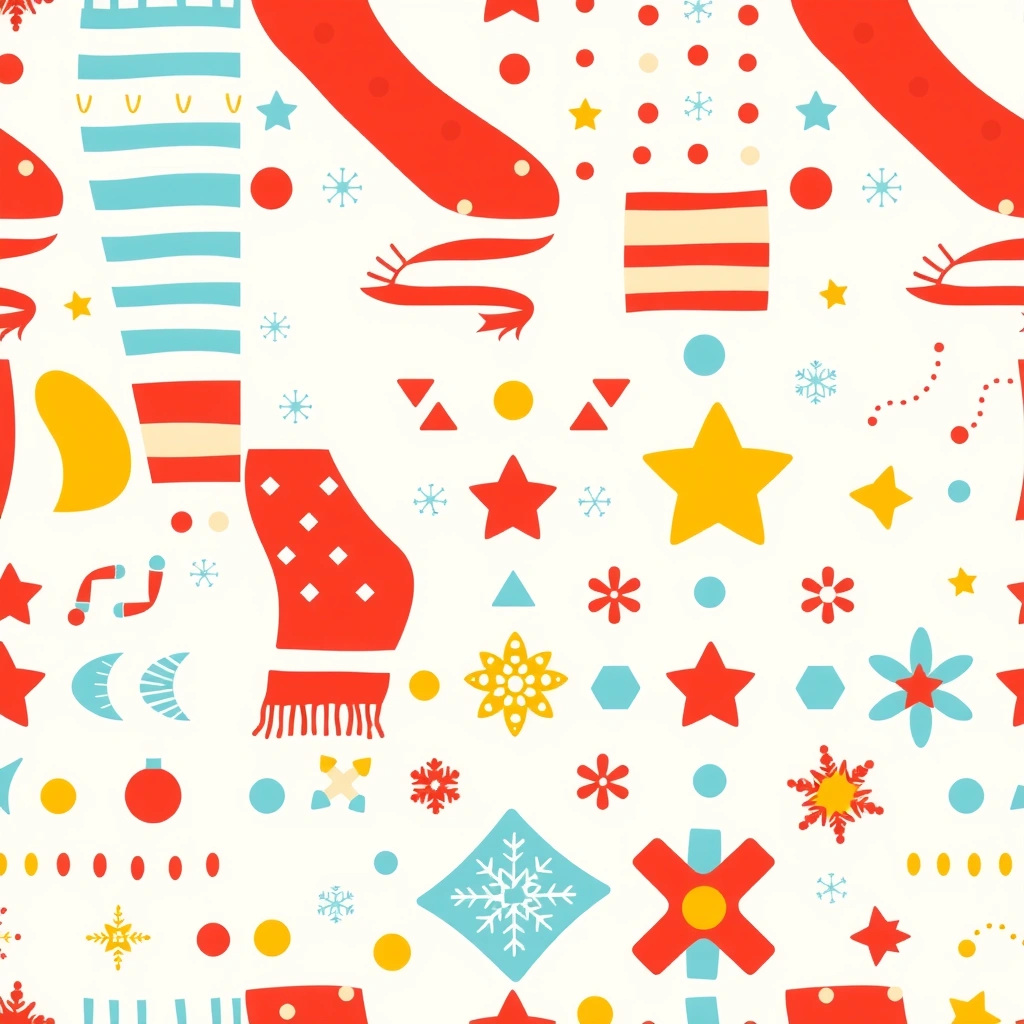 Wzory na chusteczki/szarfy - Szablony - Dzień Bałwana (grudzień)