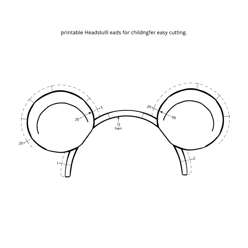 Szablon opaski z uszami (do wydruku) - Szablony - Dzień Myszki Miki