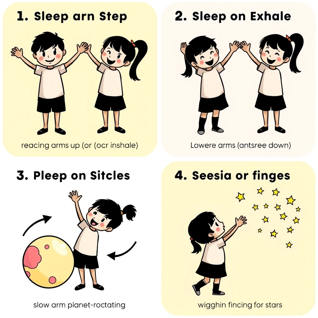 Karty ruchowe — Kosmiczne rozciąganie - Szablony - Dzień UFO