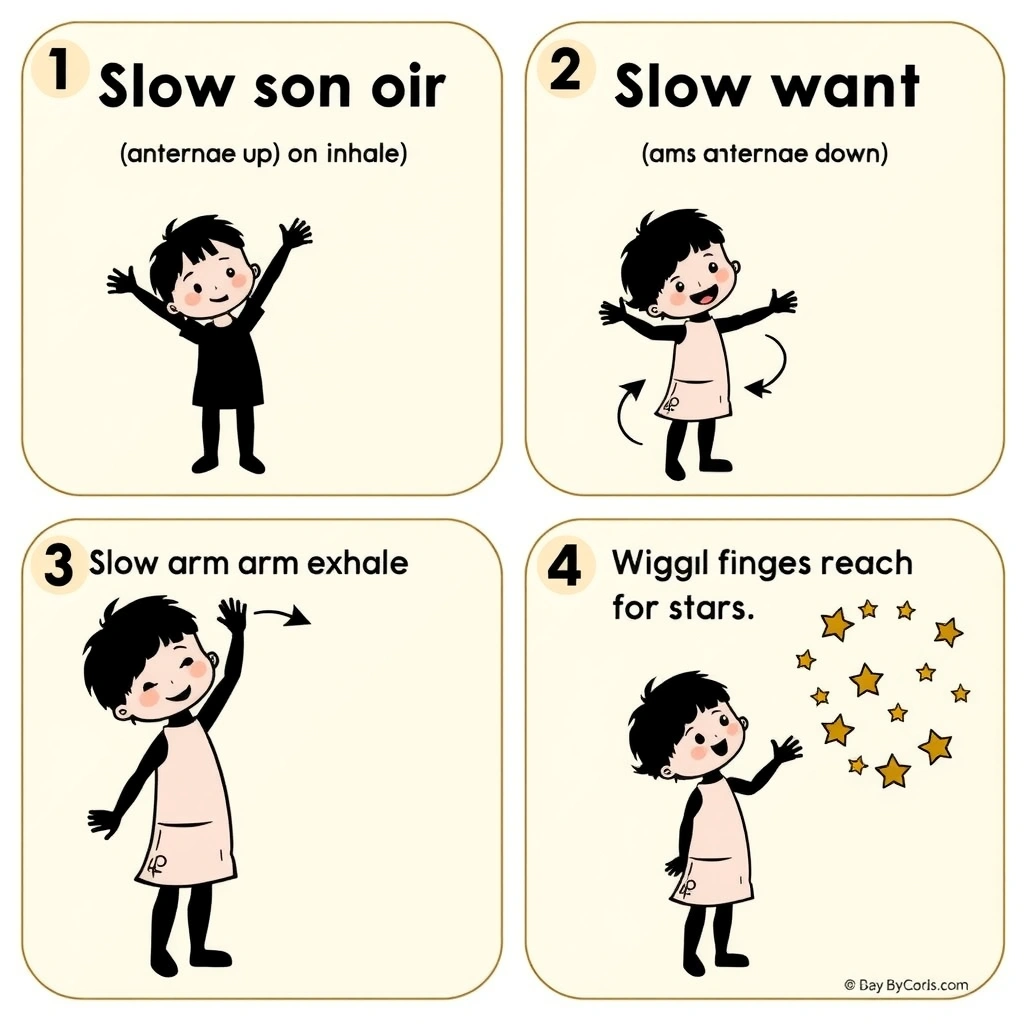 Karty ruchowe — Kosmiczne rozciąganie - Szablony - Dzień UFO