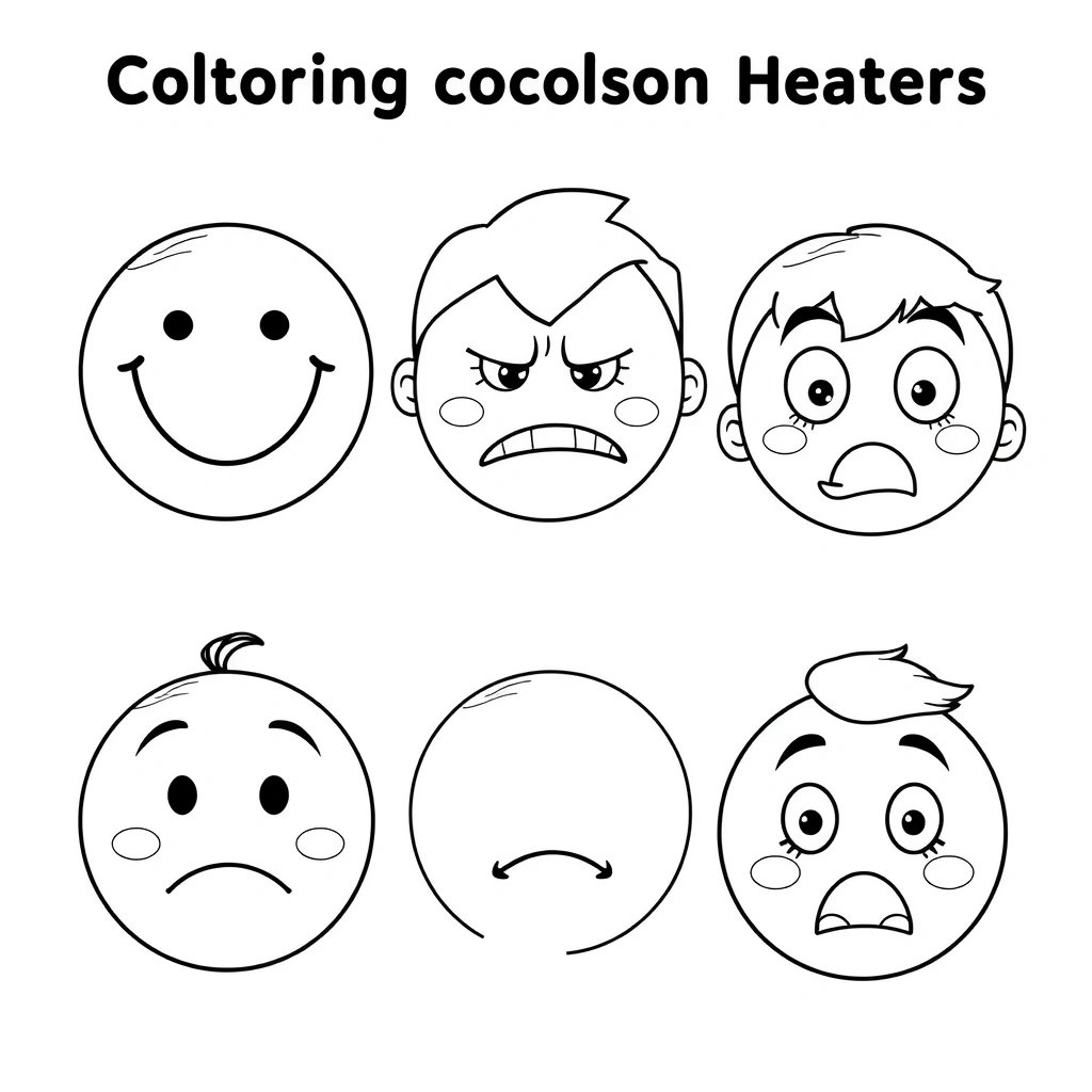 Kolorowanka: Emotikony do kolorowania - Kolorowanki - Dzień Emotikony