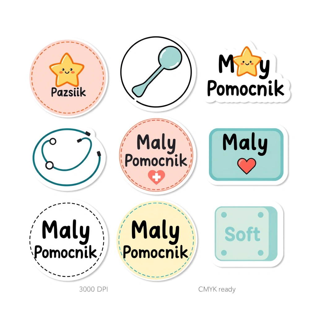 Naklejki: 'Mały Pomocnik' (arkusz) - Szablony - Święto Pracy