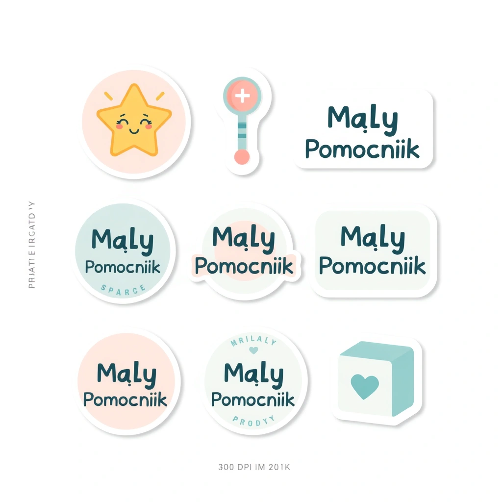 Naklejki: 'Mały Pomocnik' (arkusz) - Szablony - Święto Pracy