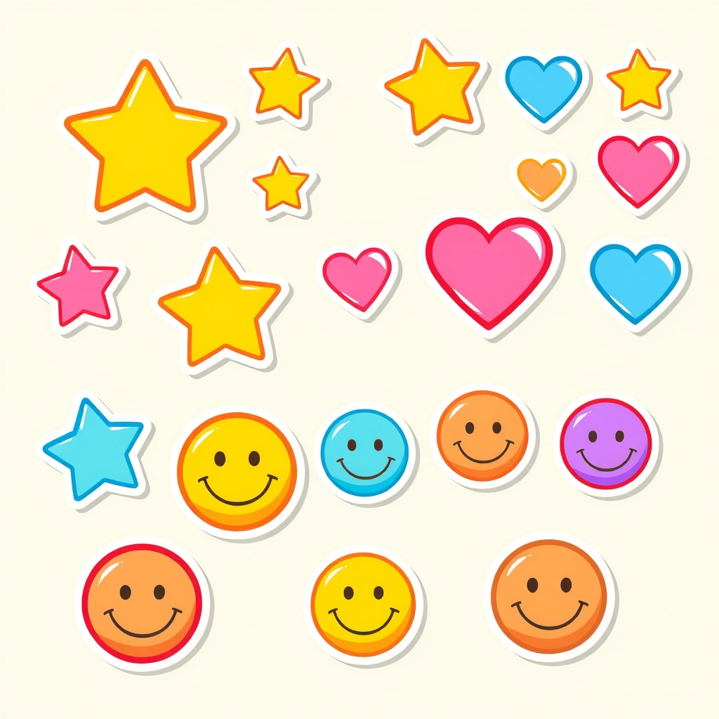 Arkusz naklejek do ozdabiania odznak - Szablony - Dzień Policjanta