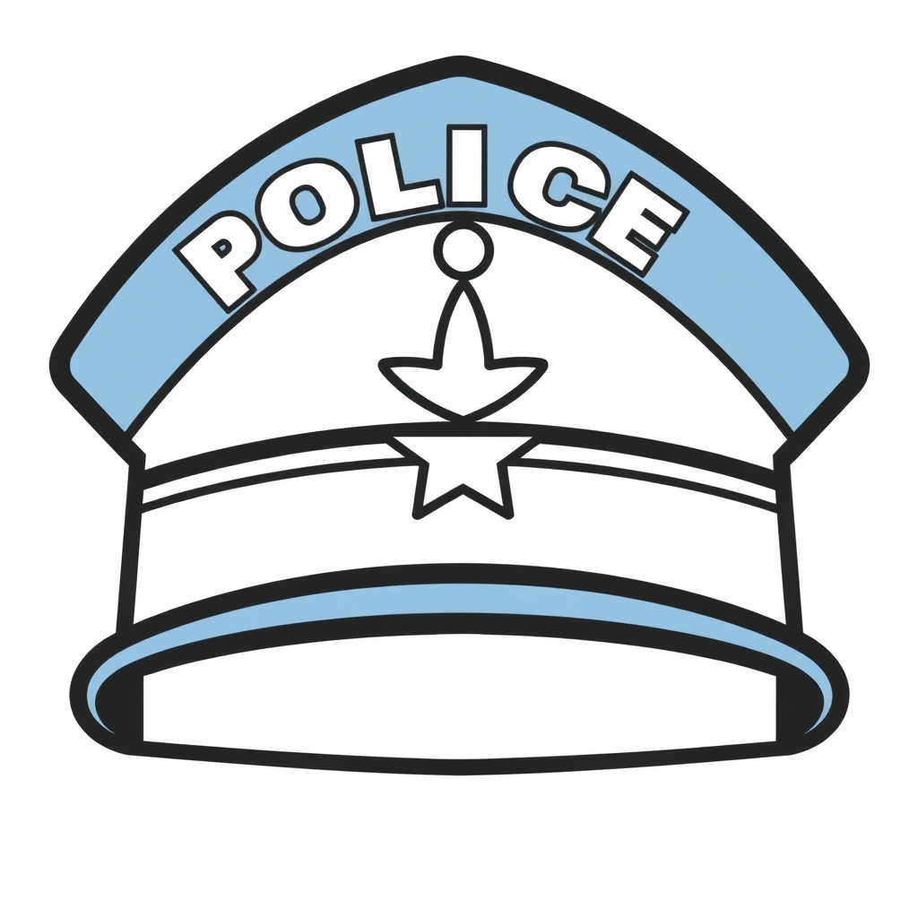 Szablon czapki/opaski policyjnej - Szablony - Dzień Policjanta