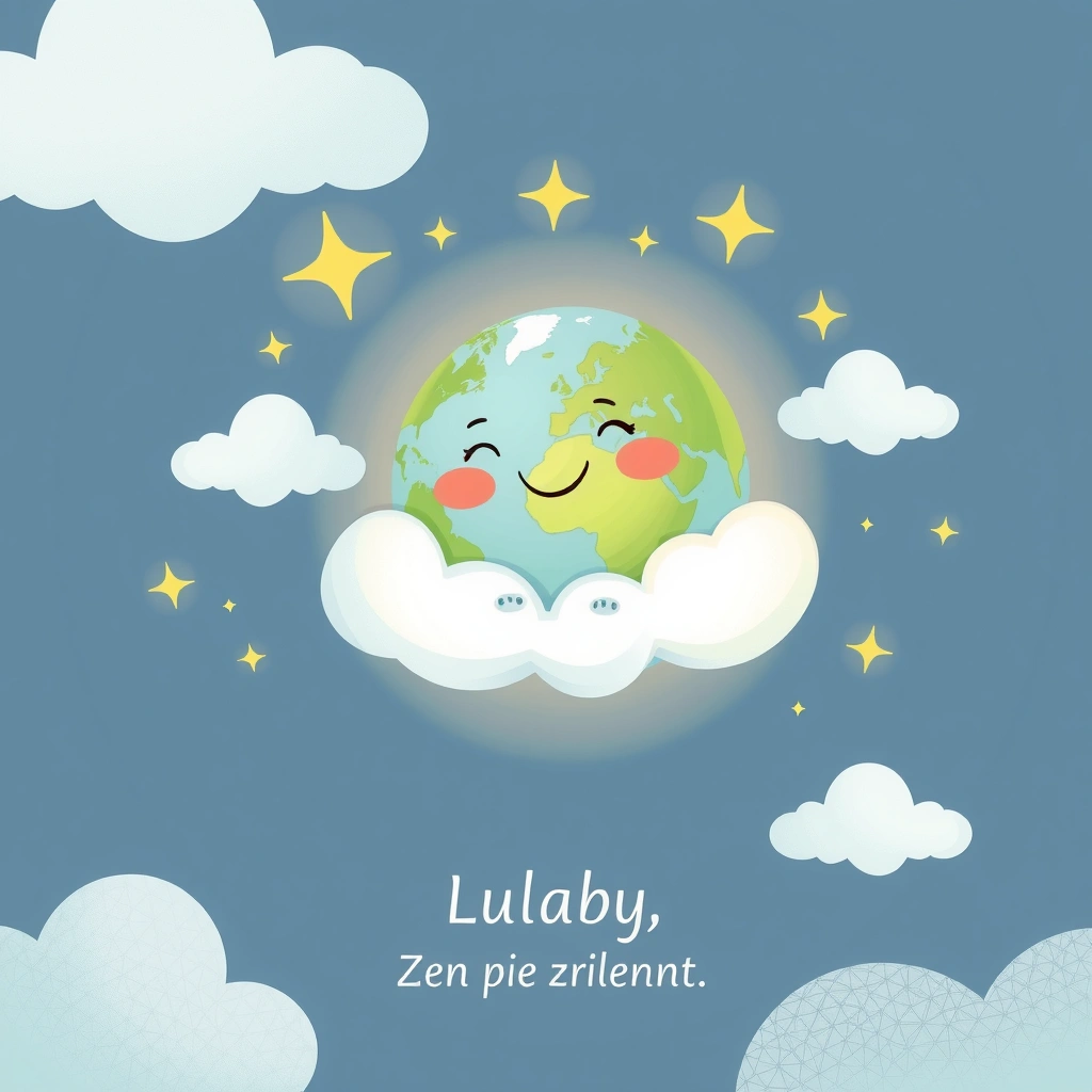 Kartka z kołysanką — ilustracja Ziemi - Szablony - Dzień Ziemi