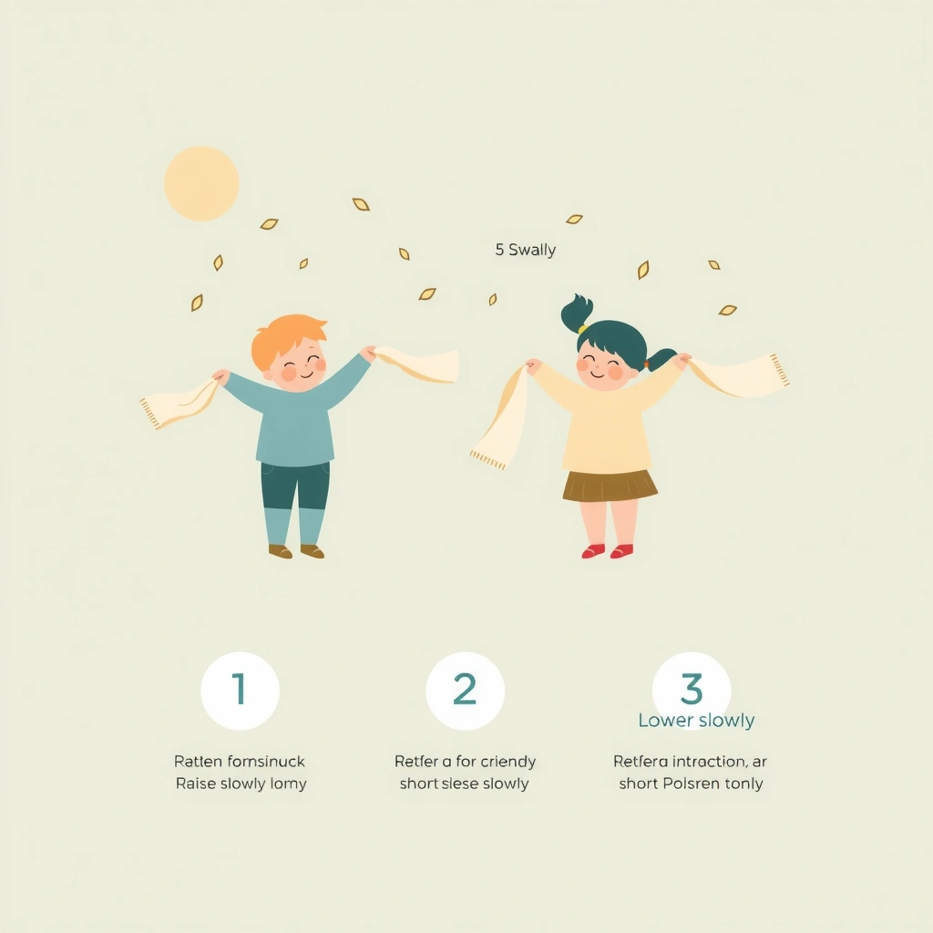 Plakat instruktażowy: Ruch z chustami - Szablony - Dzień Ziemi