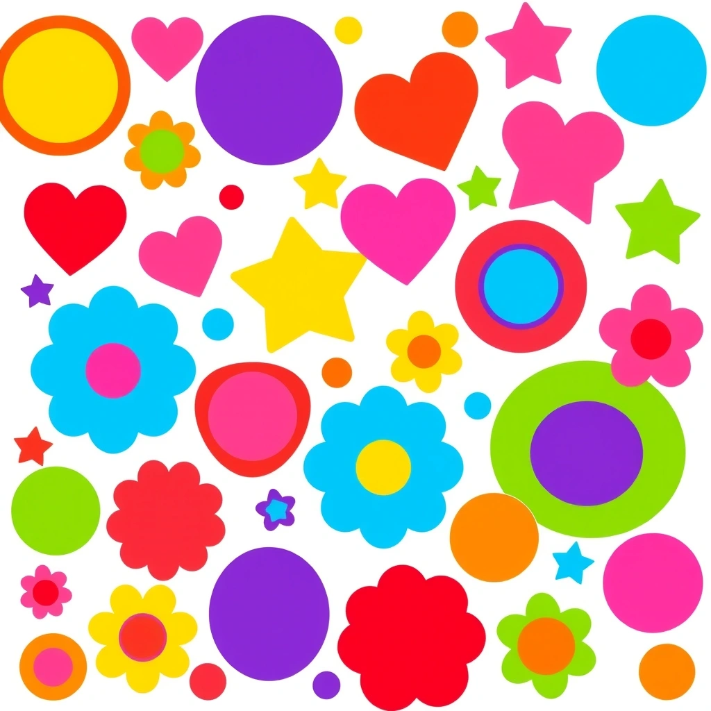 Arkusz z naklejkami: kolorowe kształty - Szablony - Dzień Motyli