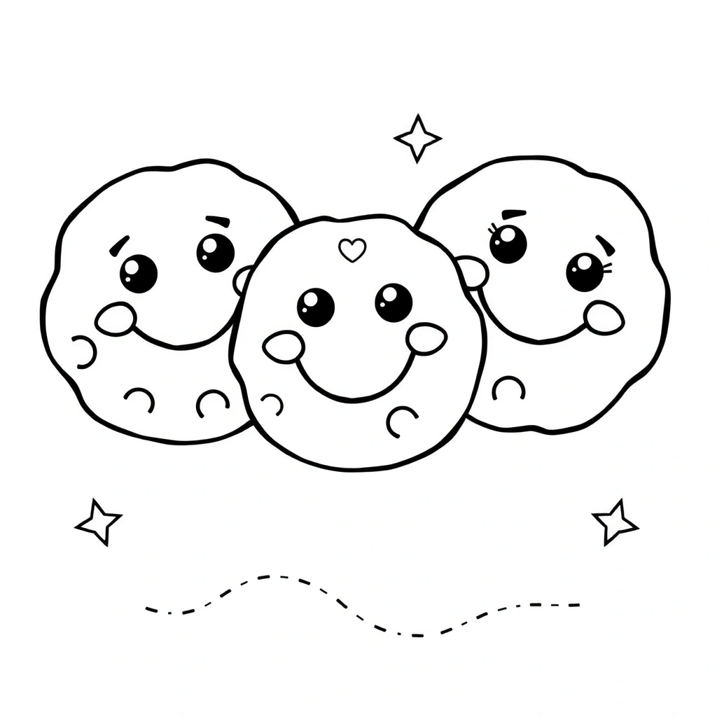 Kolorowanka - ciasteczka dla maluszków - Kolorowanki - Dzień Ciasteczek