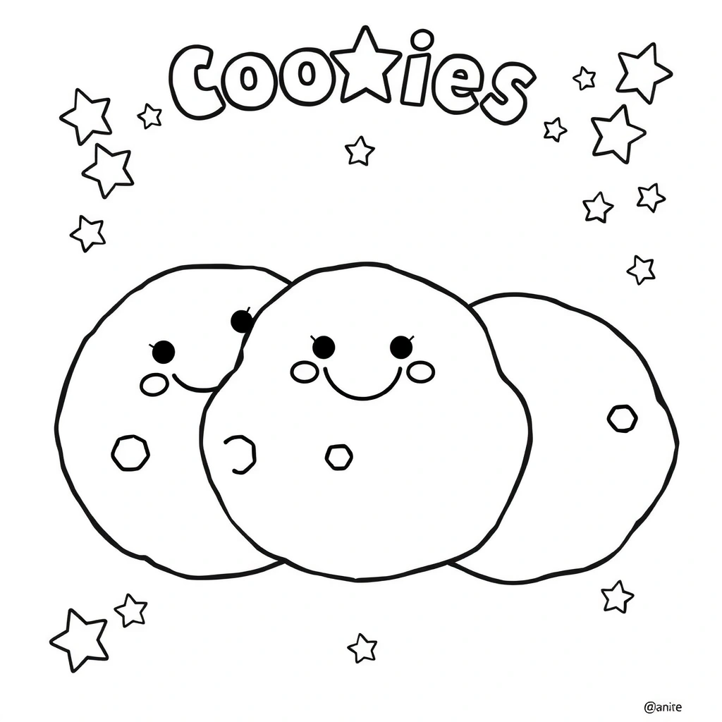 Kolorowanka - ciasteczka dla maluszków - Kolorowanki - Dzień Ciasteczek
