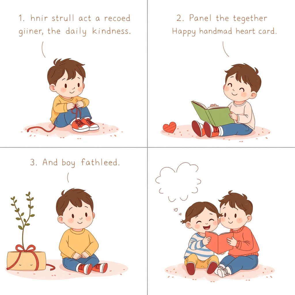 Ilustrowana mini-opowieść — 4-panelowa historyjka o życzliwości - Materiały - Dzień Mężczyzn