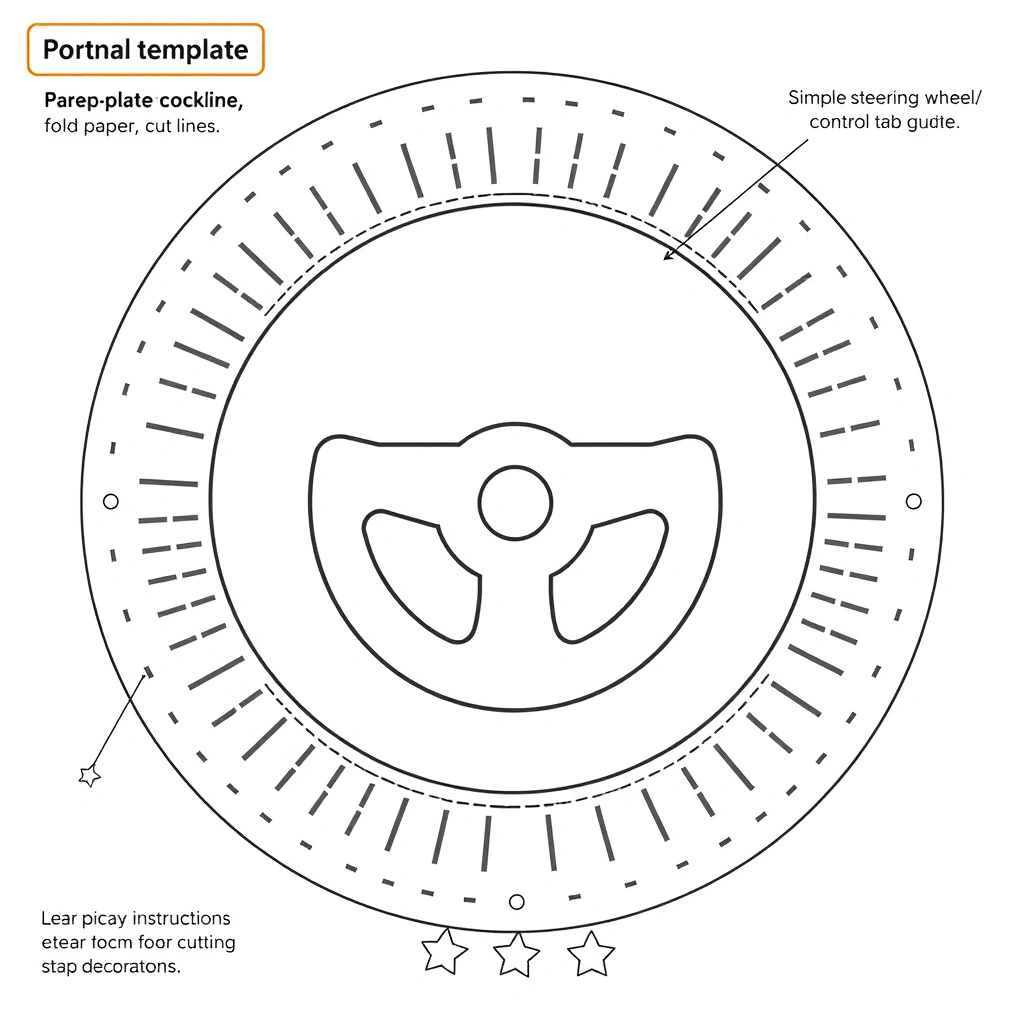 Szablon kokpitu (papierowy talerzyk) - Szablony - Dzień Lotnictwa i Kosmonautyki