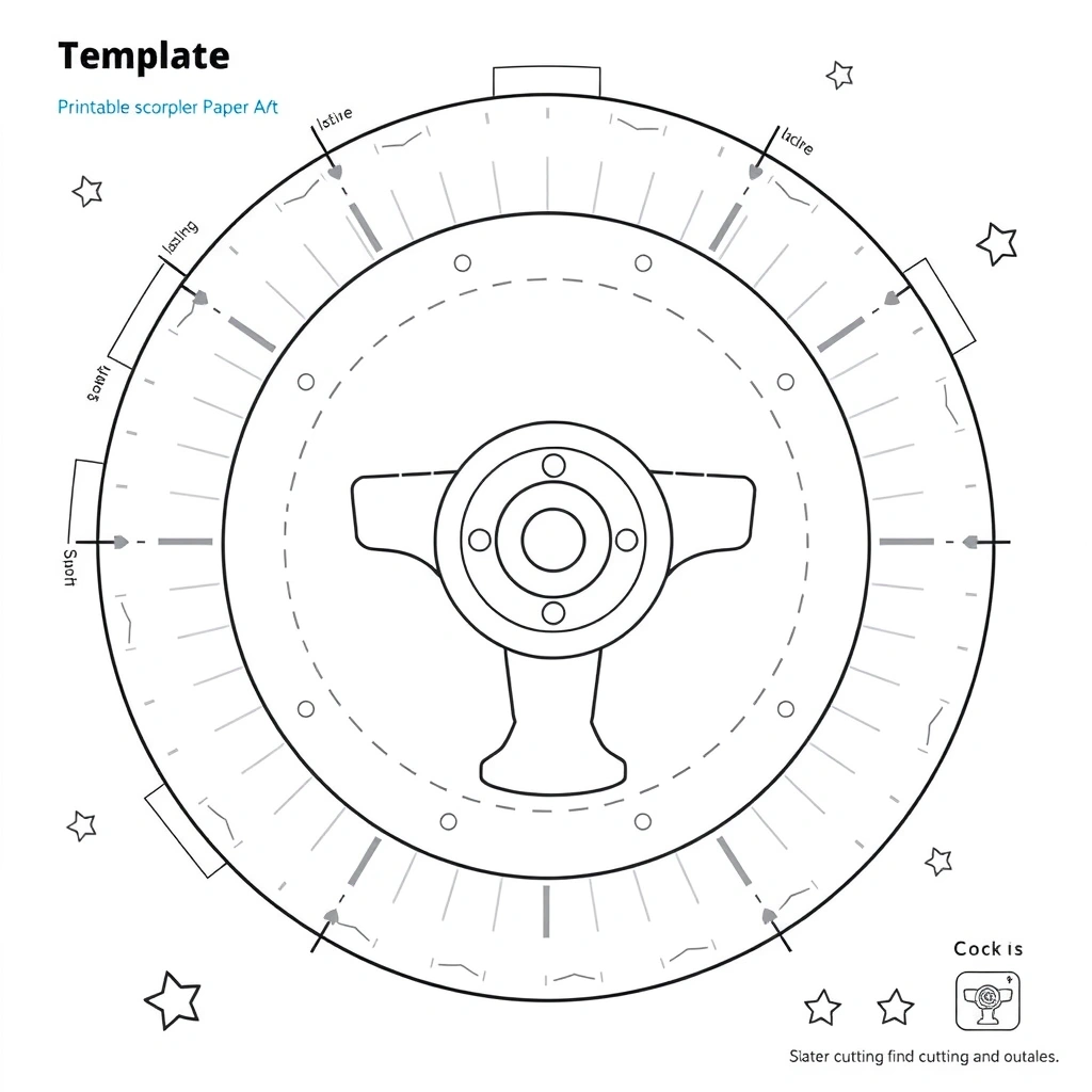 Szablon kokpitu (papierowy talerzyk) - Szablony - Dzień Lotnictwa i Kosmonautyki