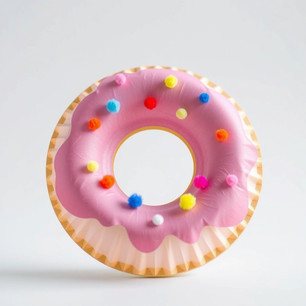 Przykładowy papierowy pączek - Materiały - Tłusty Czwartek