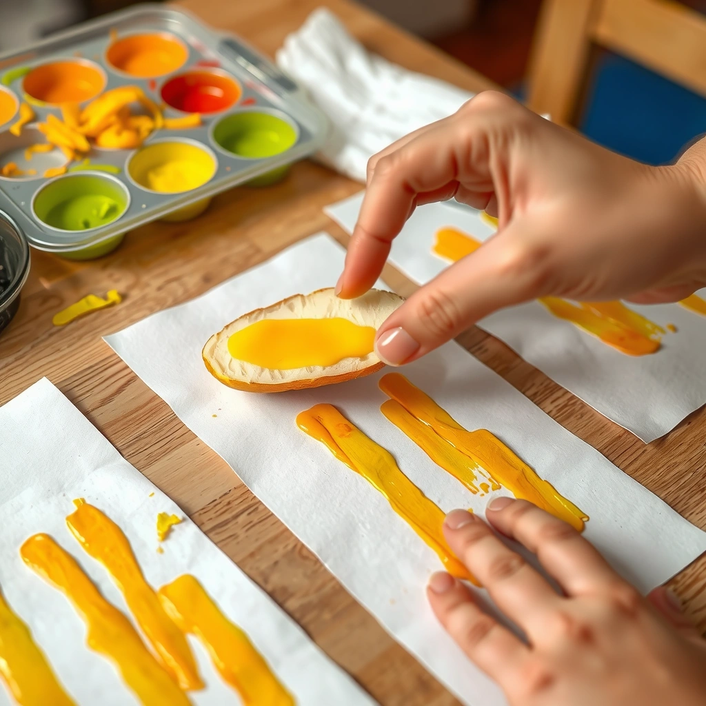 Demonstracja stemplowania ziemniakiem - Materiały - Dzień Frytek