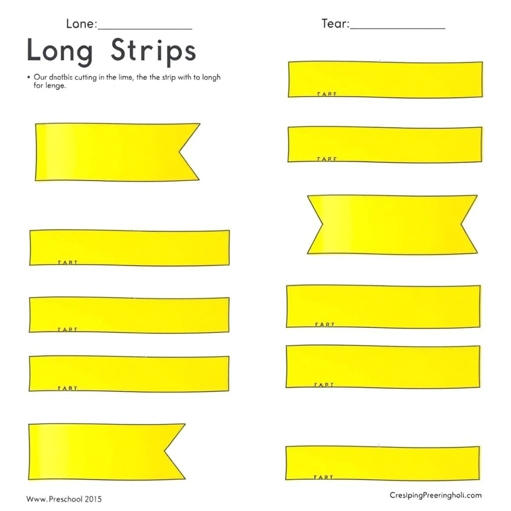 Szablon pasków 'frytek' do wycinania i rwania - Szablony - Dzień Frytek
