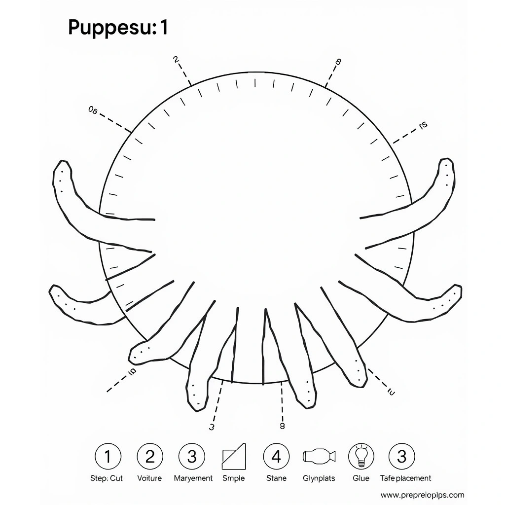 Szablon ośmiornicy na talerzyk (wycinanka) - Szablony - Dzień Ośmiornicy