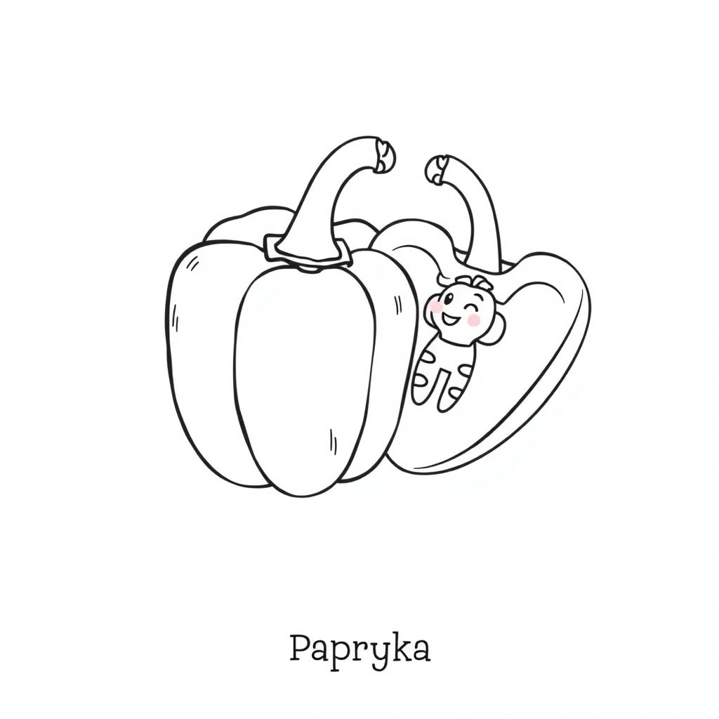 Kolorowanka — Papryka - Kolorowanki - Dzień Czerwonej Papryki