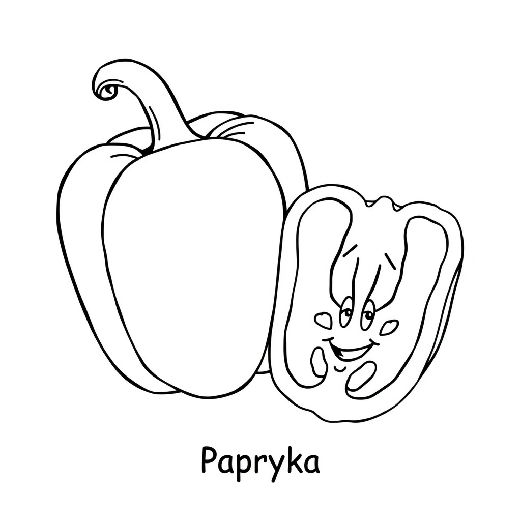 Kolorowanka — Papryka - Kolorowanki - Dzień Czerwonej Papryki