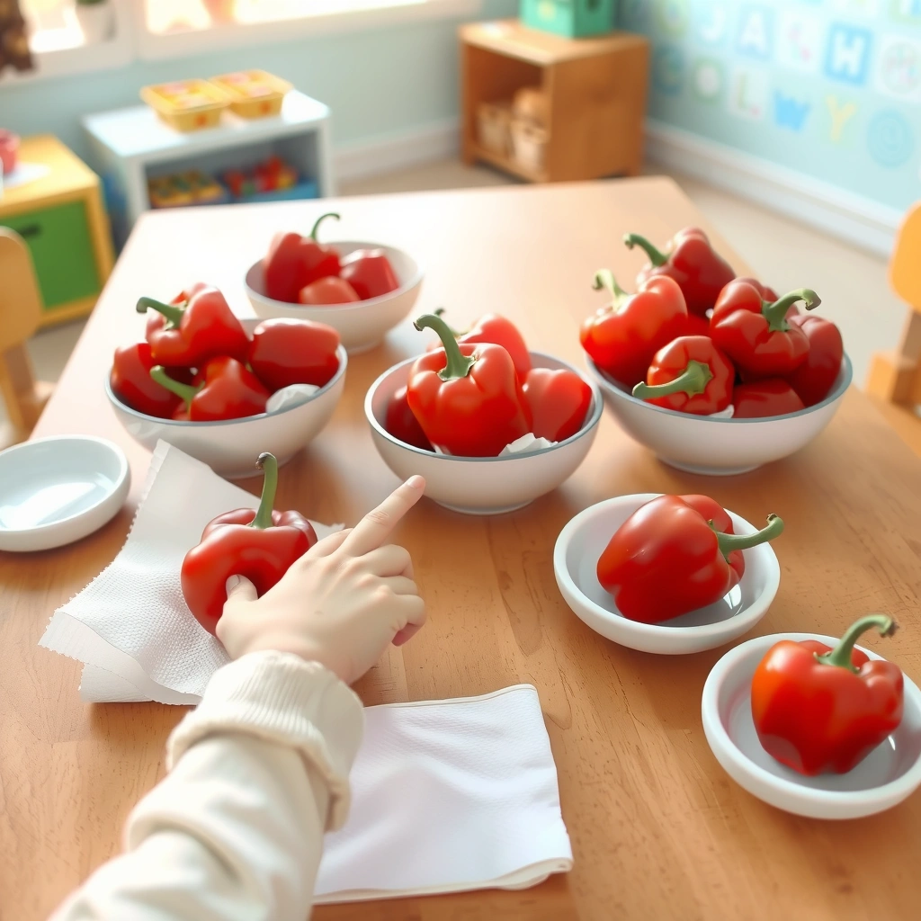 Stanowisko — Dotyk i węch (ilustracja) - Materiały - Dzień Czerwonej Papryki