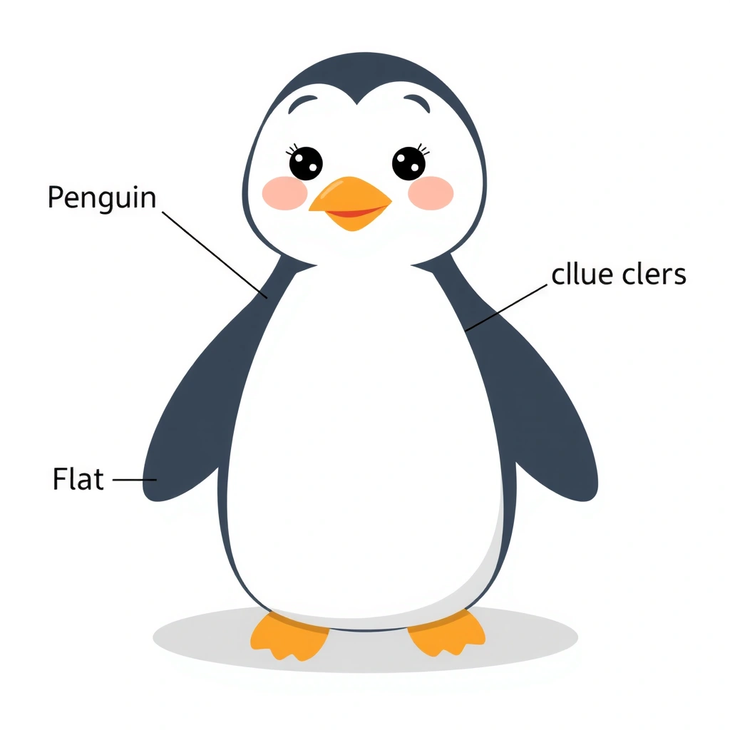 Ilustracja pingwina — cechy i części ciała - Materiały - Dzień Pingwina