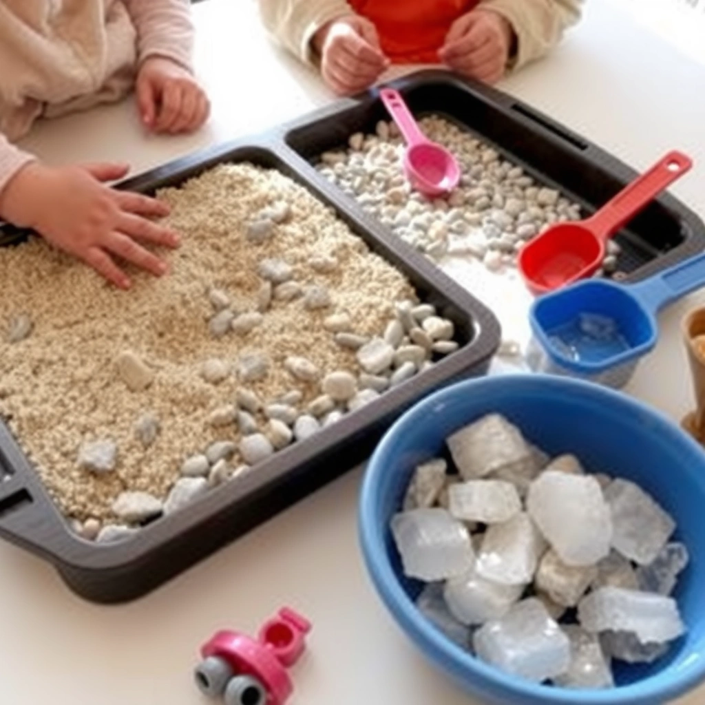 Stół sensoryczny: plaża i lód - Materiały - Dzień Pingwina