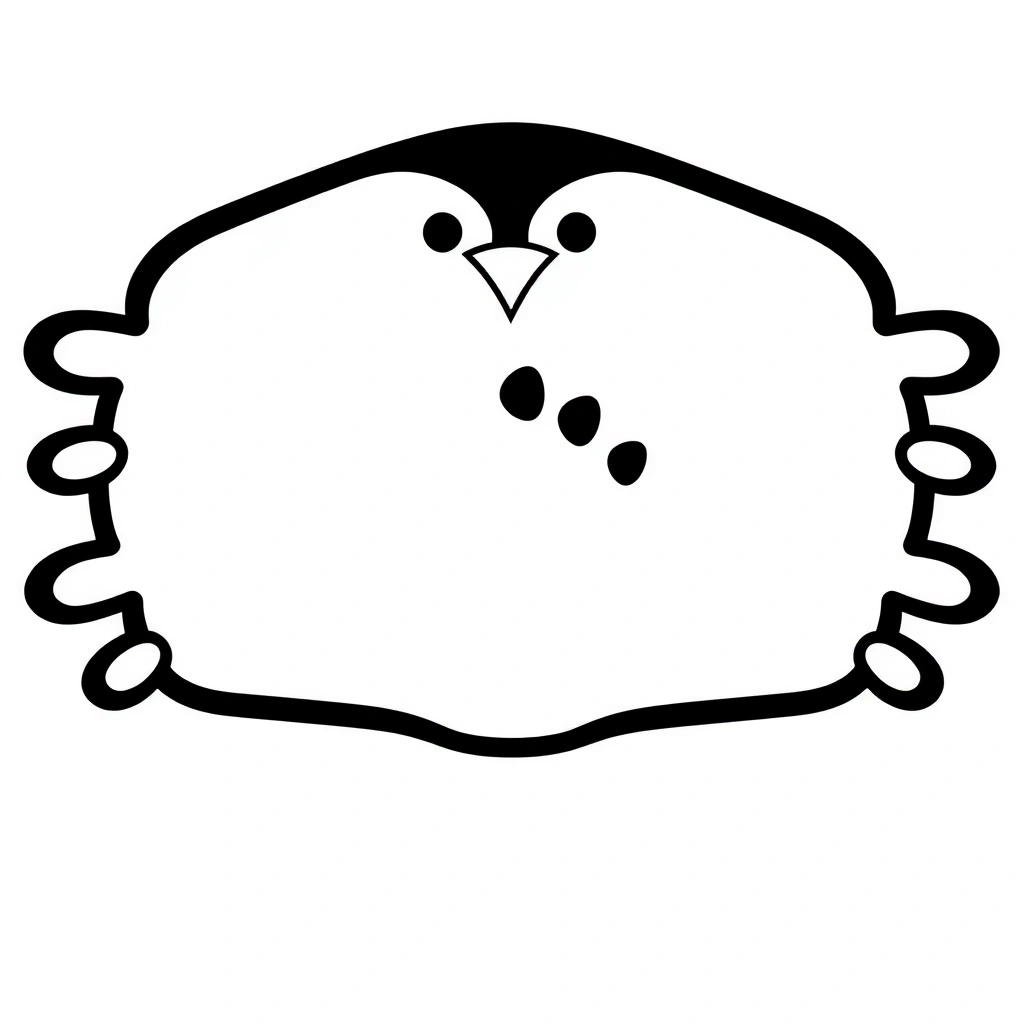 Szablon: odcisk łapki — pingwinek - Szablony - Dzień Pingwina