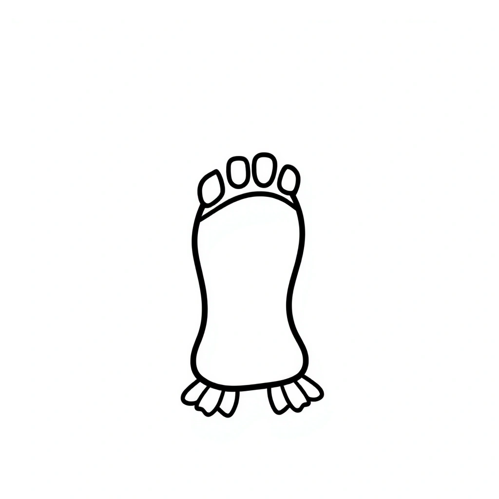 Szablon: odcisk łapki — pingwinek - Szablony - Dzień Pingwina