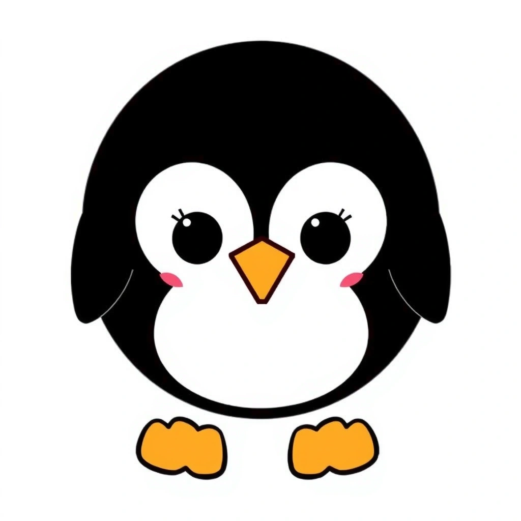 Szablon: prosta maska pingwina - Szablony - Dzień Pingwina