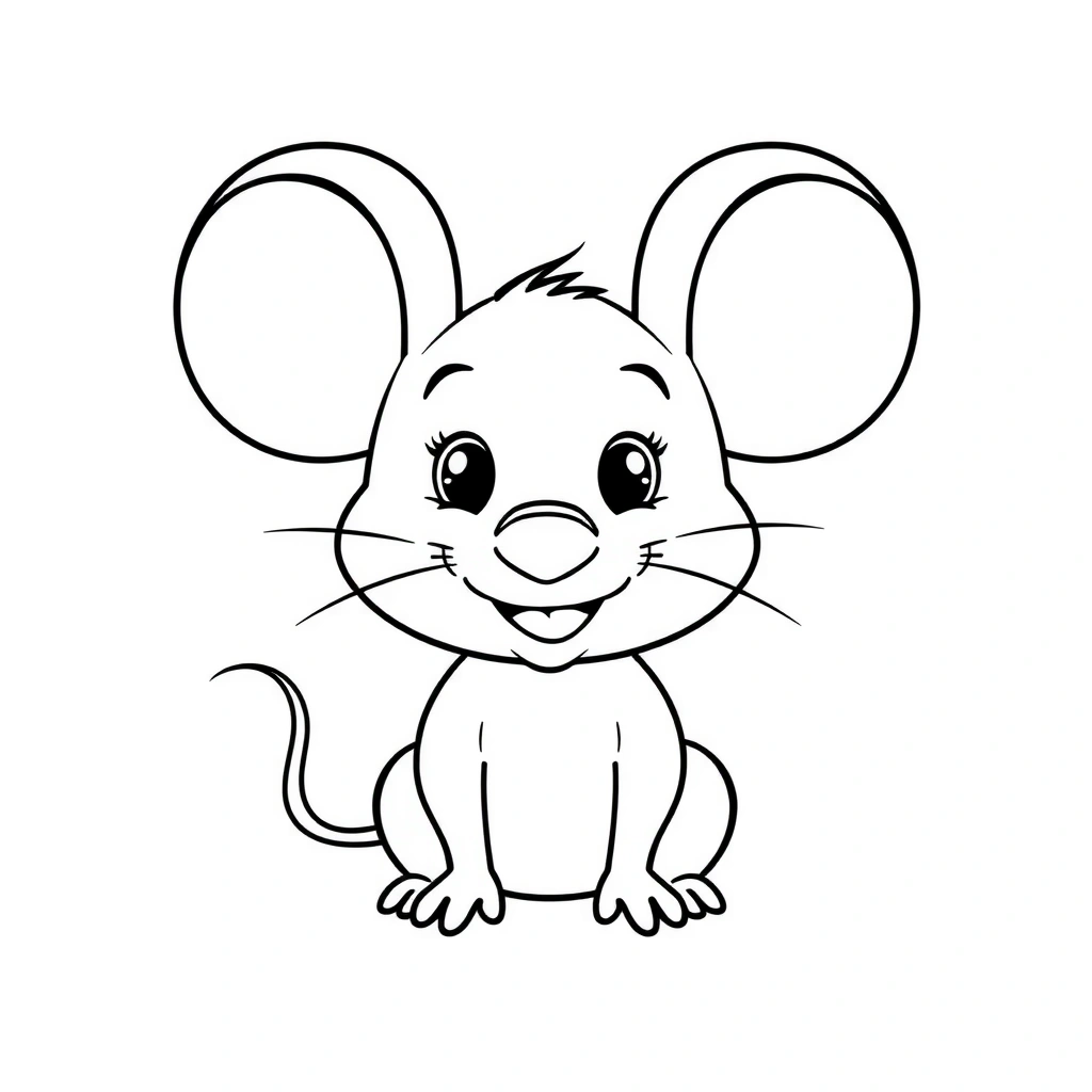 Kolorowanka — sylwetka myszki - Kolorowanki - Dzień Myszki Miki