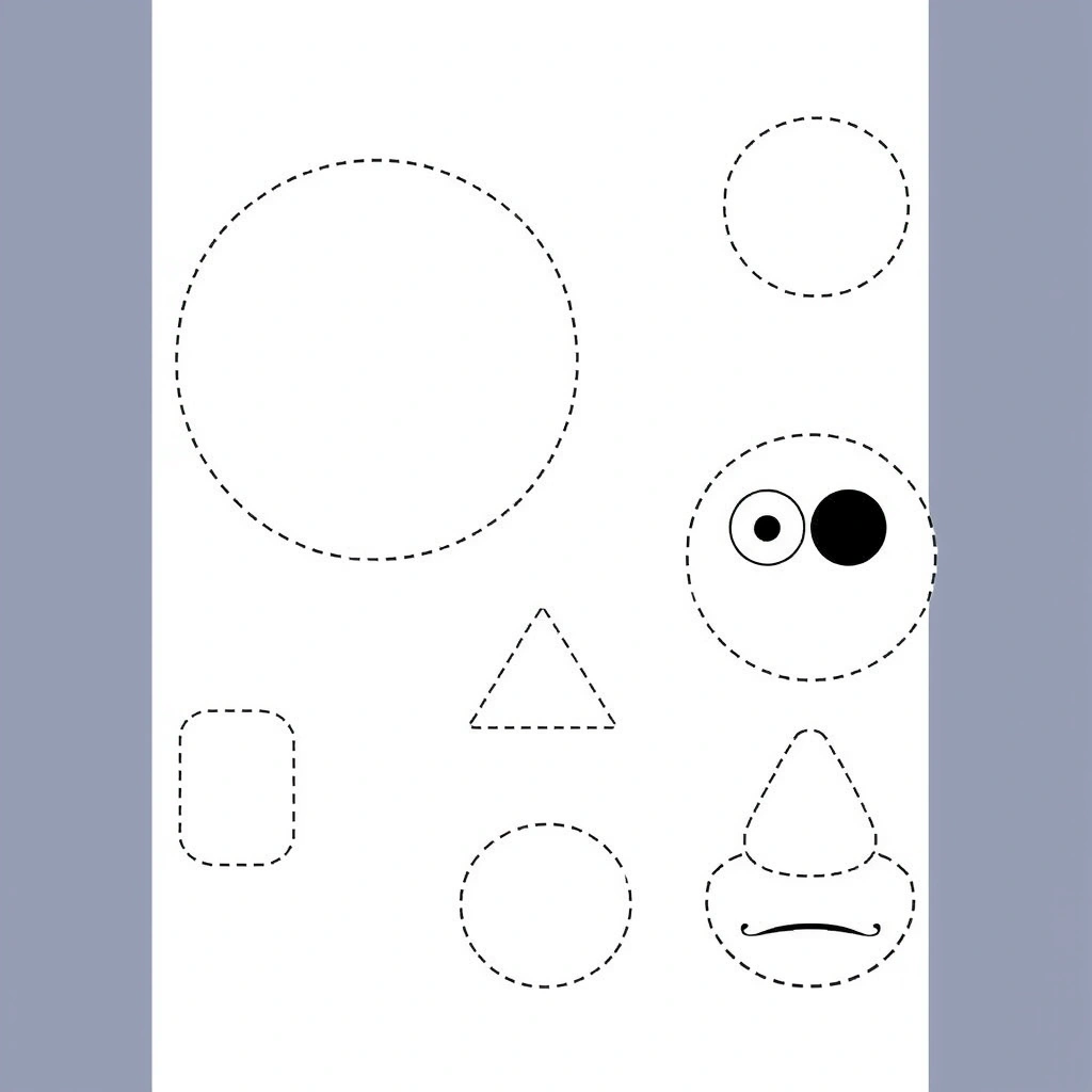 Szablon do wycinania i składania Myszki - Szablony - Dzień Myszki Miki